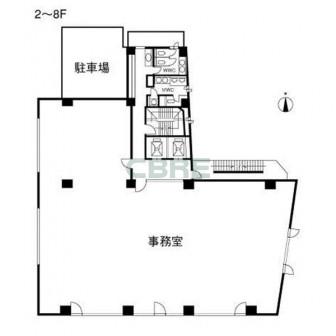 2階〜8階 平面図