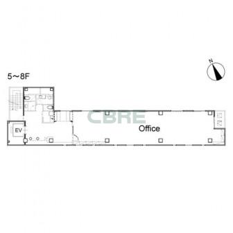 5階〜8階 平面図