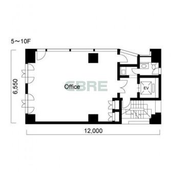 5階〜10階 平面図
