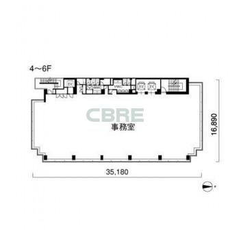 4階〜6階 平面図