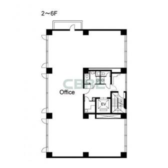 2階〜6階 平面図