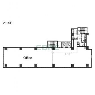 2階〜9階 平面図