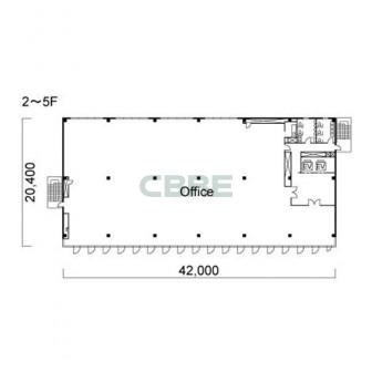 2階〜5階 平面図