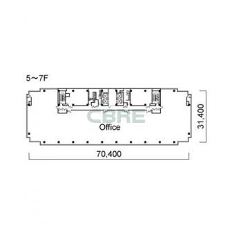 5階〜7階 平面図