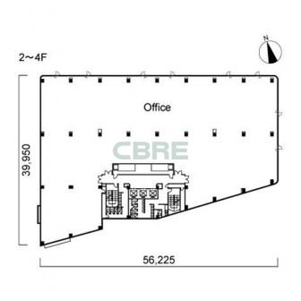 2階〜4階 平面図
