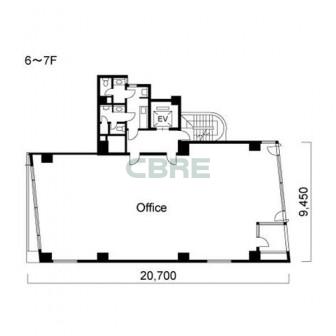 6階〜7階 平面図