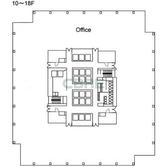 10階〜18階 平面図