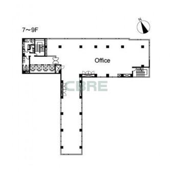 7階〜9階 平面図
