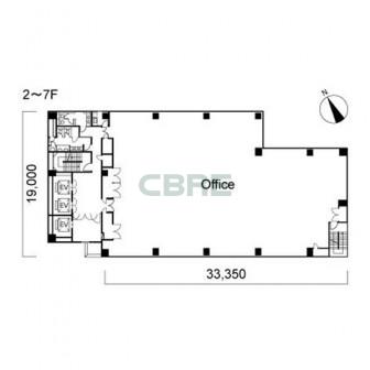 2階〜7階 平面図