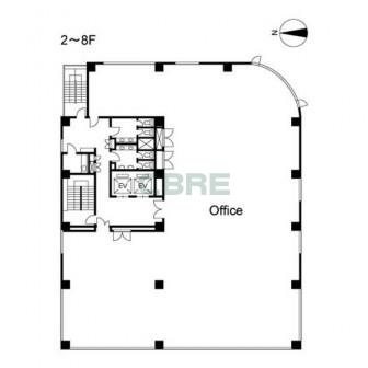 2階〜8階 平面図