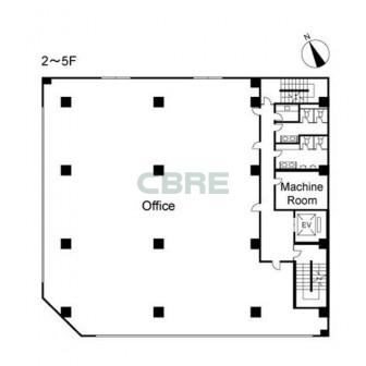 2階〜5階 平面図