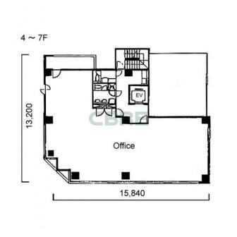 4階〜7階 平面図