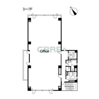3階〜7階 平面図