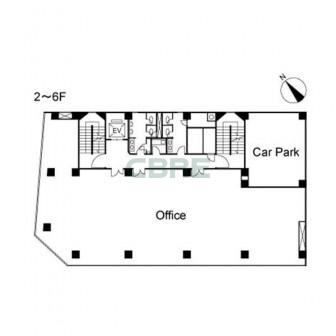 2階〜6階 平面図