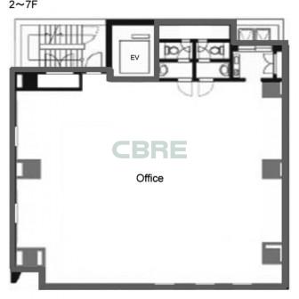 2階〜7階 平面図