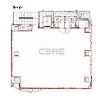 8階〜9階 平面図