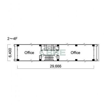 2階〜4階 平面図