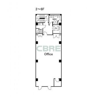 2階〜6階 平面図