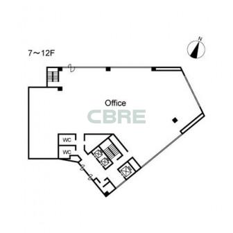 7階〜12階 平面図