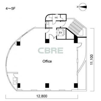 4階〜5階 平面図