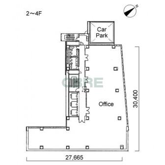 2階〜4階 平面図