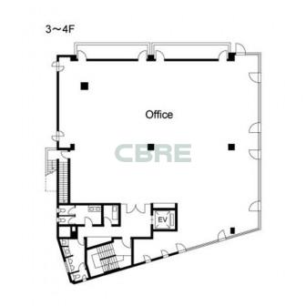 3階〜4階 平面図