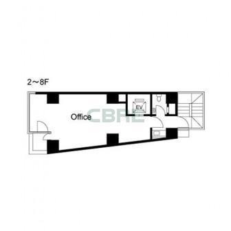 2階〜8階 平面図