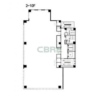 2階〜10階 平面図