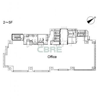 2階〜5階 平面図
