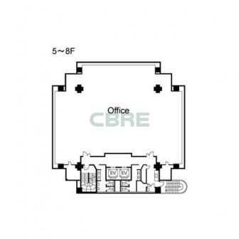 5階〜8階 平面図