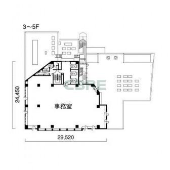 3階〜5階 平面図