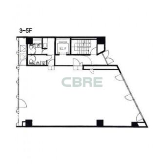 3階〜5階 平面図