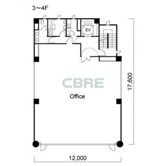 3階〜4階 平面図