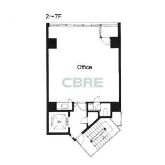2階〜7階 平面図