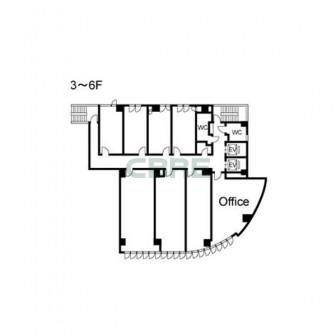 3階〜6階 平面図