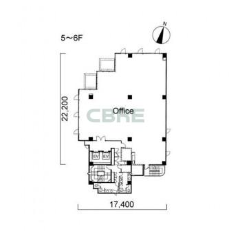 5階〜6階 平面図