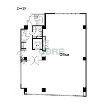 2階〜3階 平面図