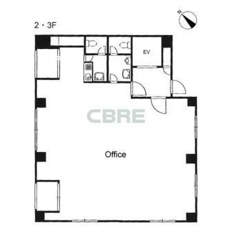 2階〜3階 平面図