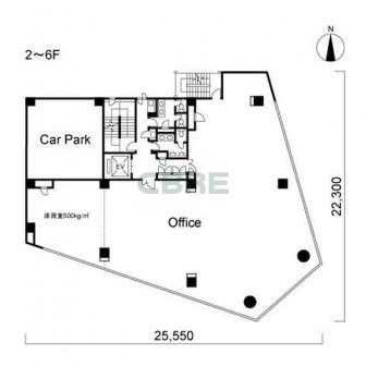 2階〜6階 平面図