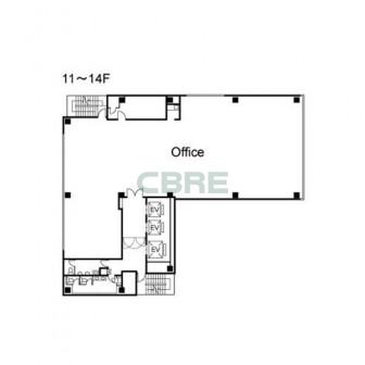11階〜14階 平面図