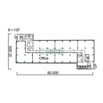 8階〜11階 平面図