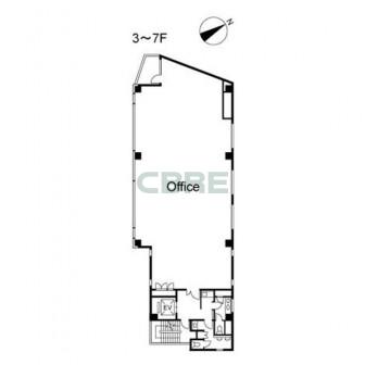 3階〜7階 平面図