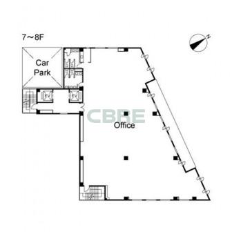7階〜8階 平面図