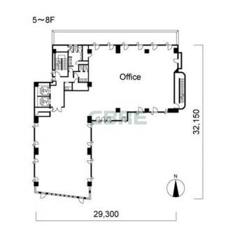 5階〜8階 平面図