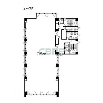 4階〜7階 平面図