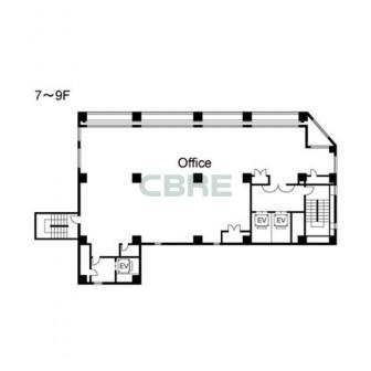 7階〜9階 平面図