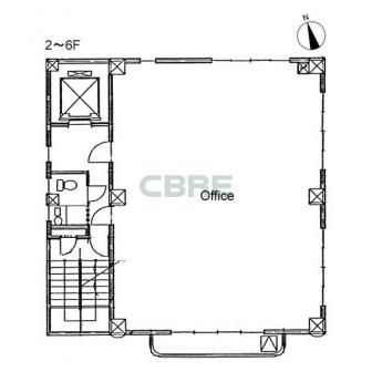 2階〜6階 平面図