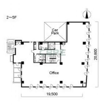 2階〜5階 平面図