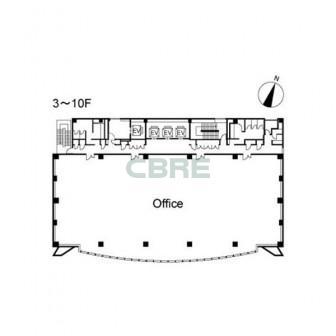 3階〜10階 平面図