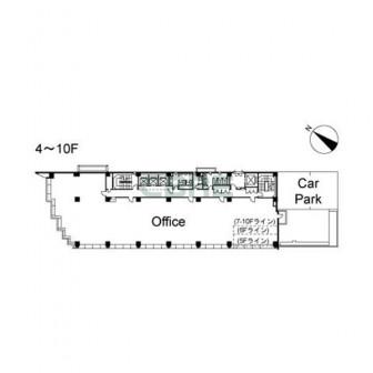4階〜10階 平面図